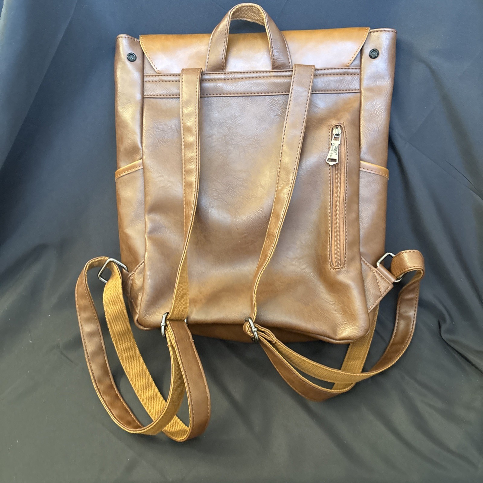 THREE- BOX VEGAN LEATHER BACKPACK VERY CUTE AND LARGE STYLISH VINTAGE