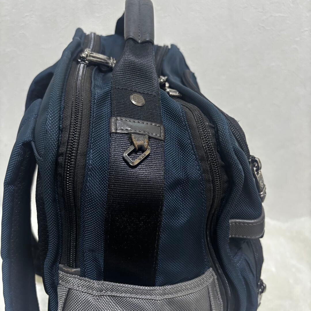TUMI Alpha 3 Ballistic Nylon Backpack Briefpack Navy PC Compartment Authentic