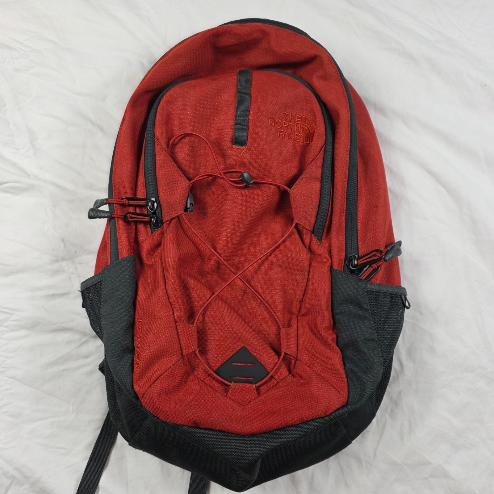 The North Face Jester Red Hiking Backpack Camping Outdoors School Casual Walking