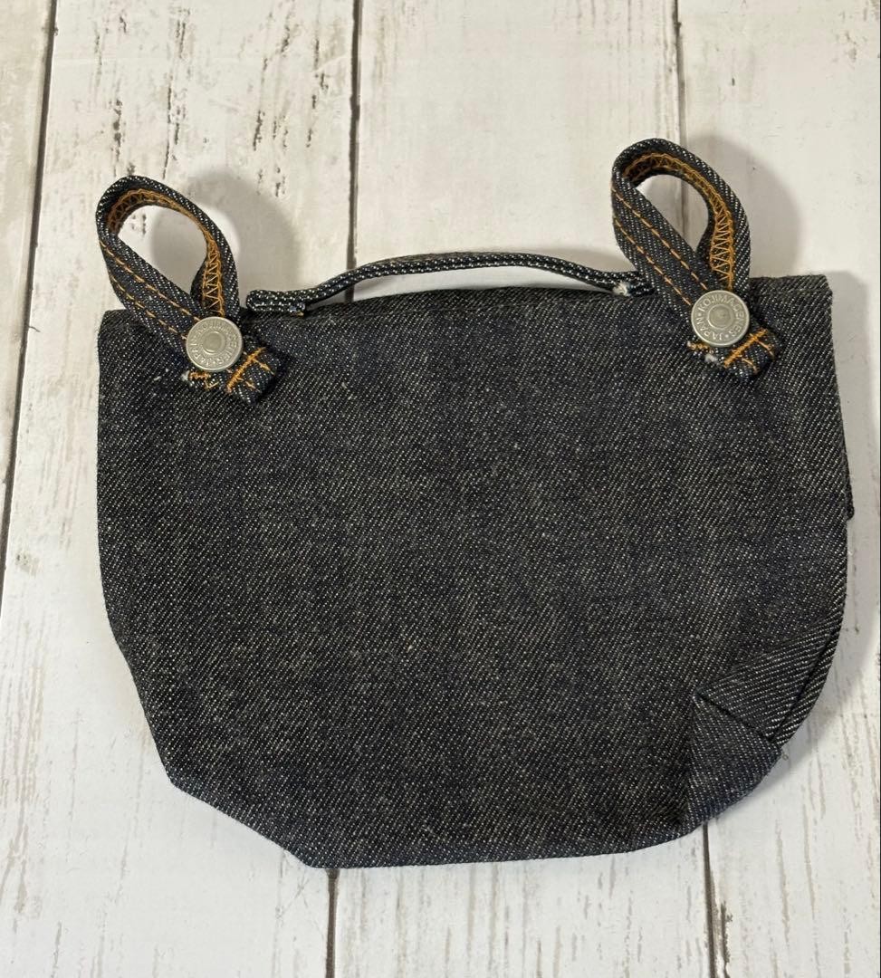 Kojima Jeans Denim Mini Bag Pouch with Snap Button – 19x14x4cm