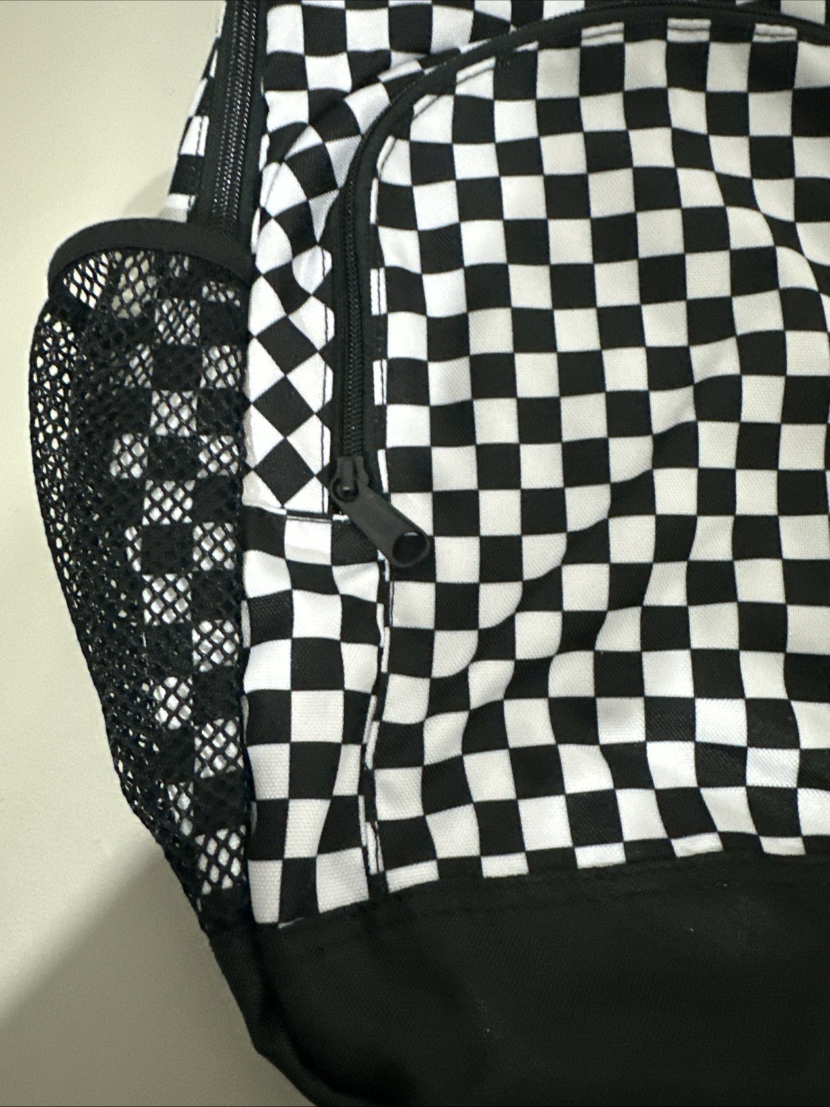 Vans Alumni Backpack Checkered University College School Bag Black White Red