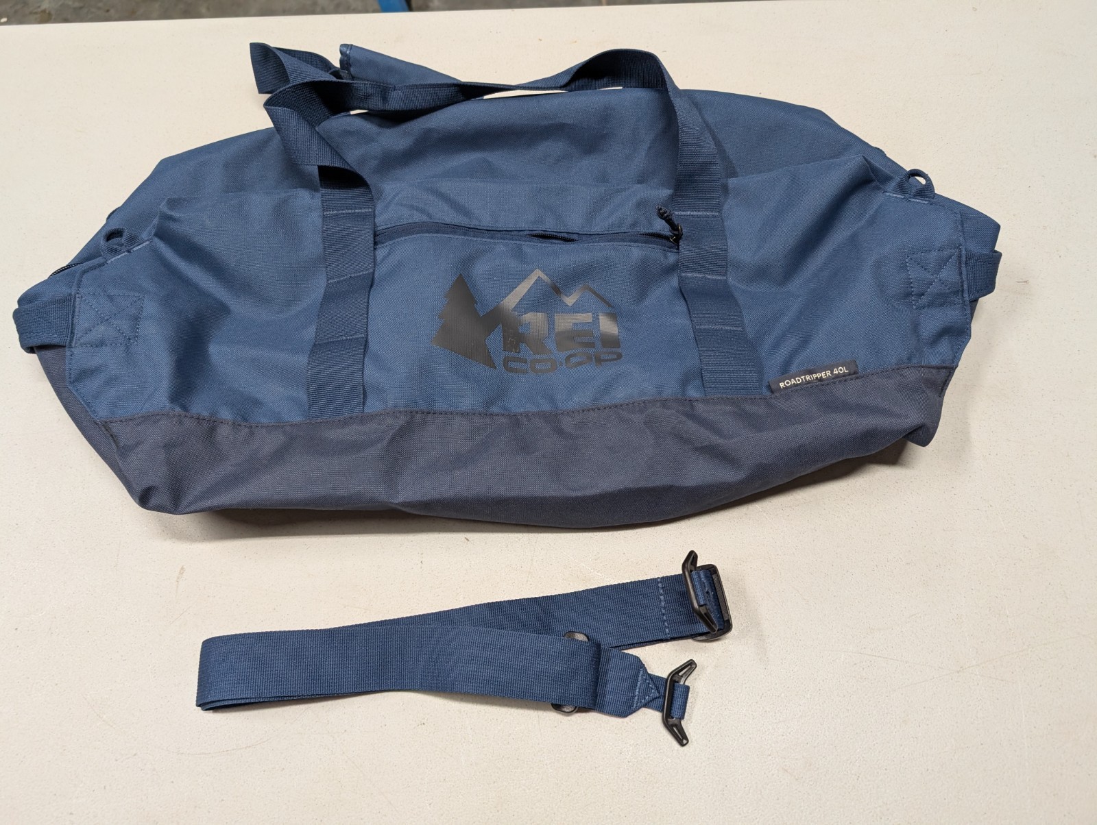 REI CO-OP Roadtripper 40L Duffel Bag Blue Packable Travel Gym Luggage