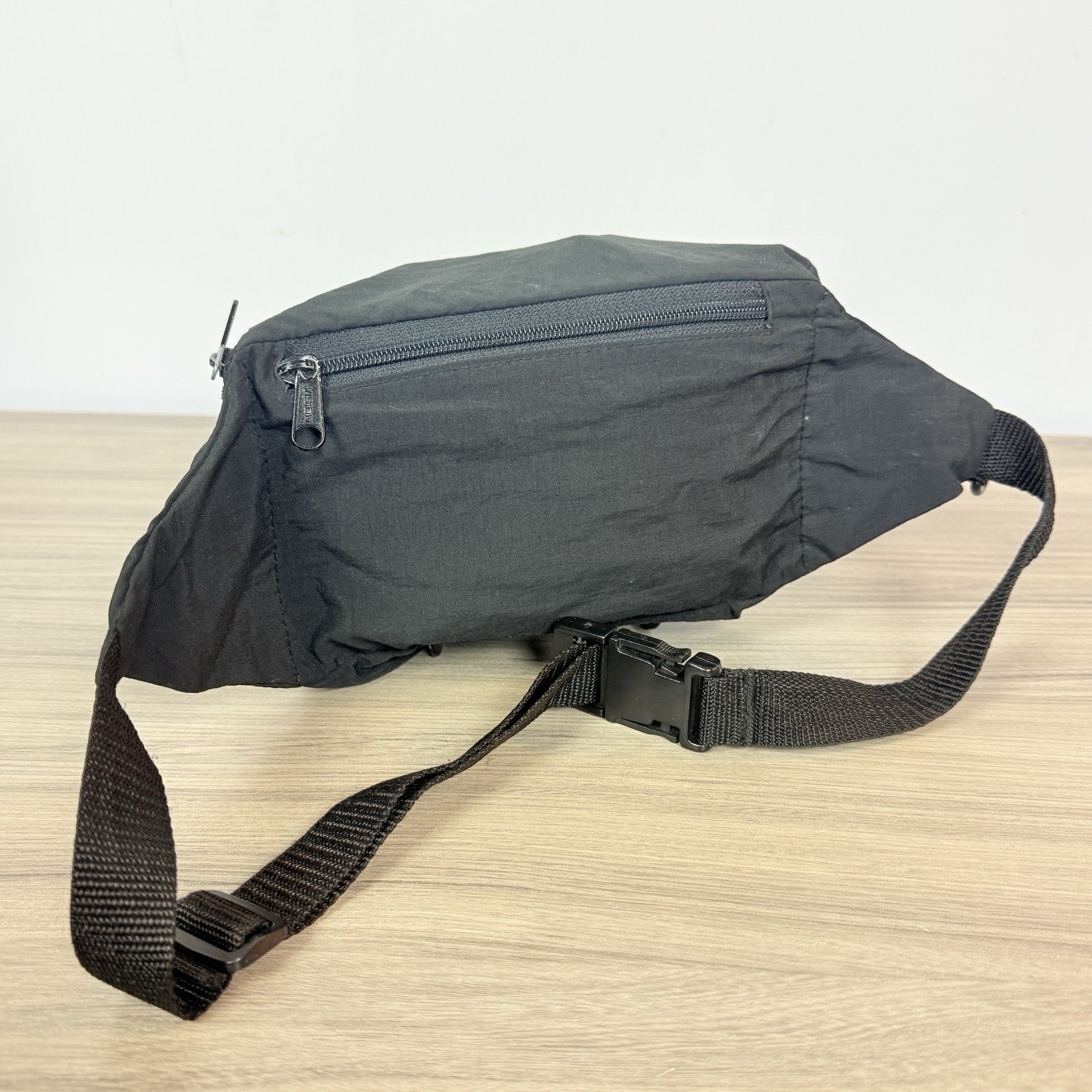 Vision Retro 80’s 90’s Black Fanny Pack Waist Bag Neon Mountain W/Pockets Korea