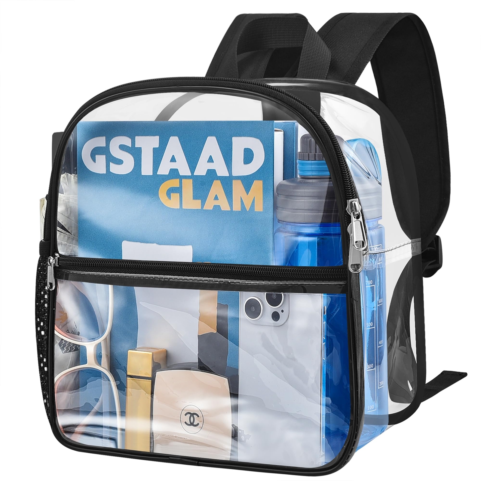 Clear Stadium Backpack 12x6x11 Transparent Bag for Sports, Concerts, and Events