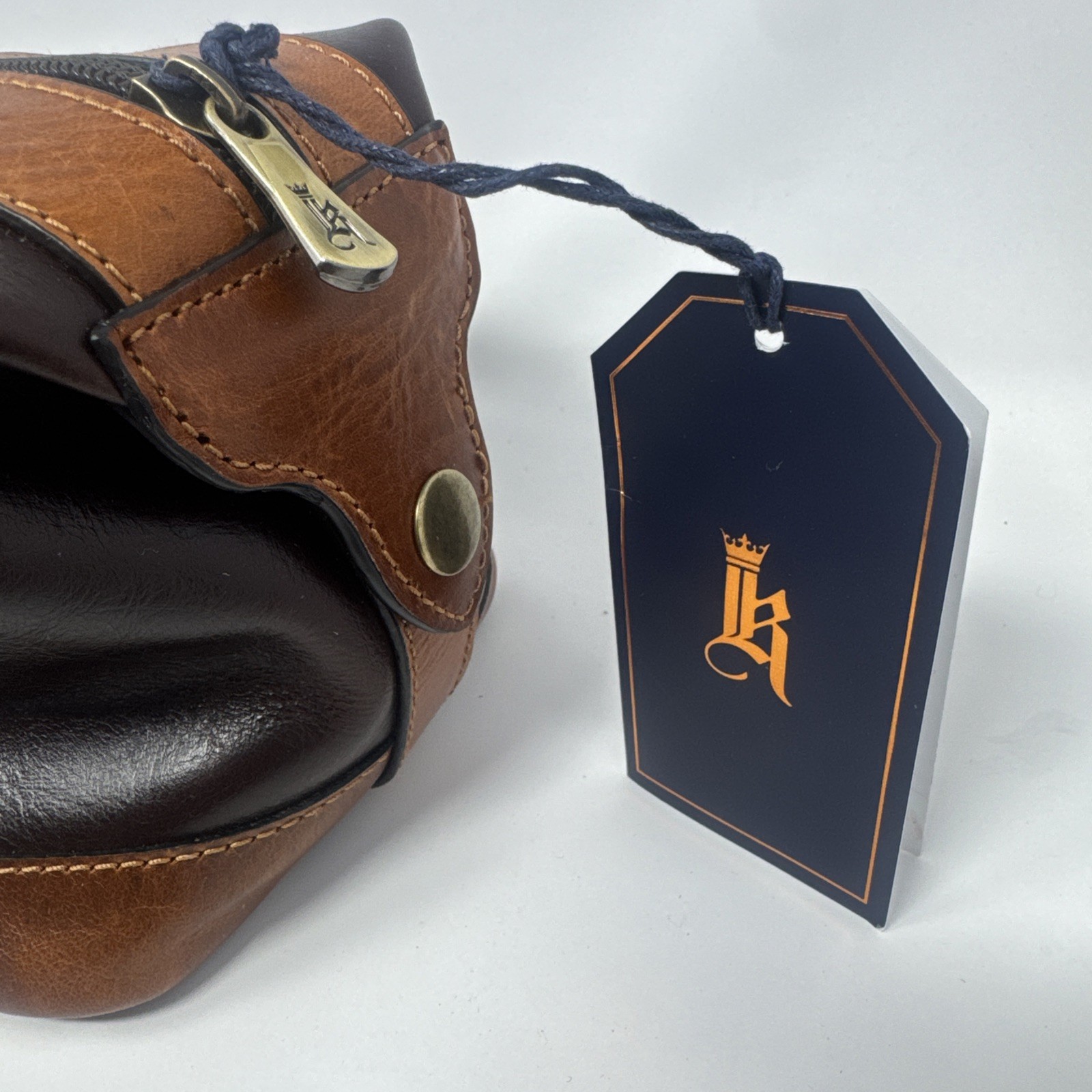Links & Kings Sundance Travel Kit NWT Brown Premium Leather Some Minor Wear Read