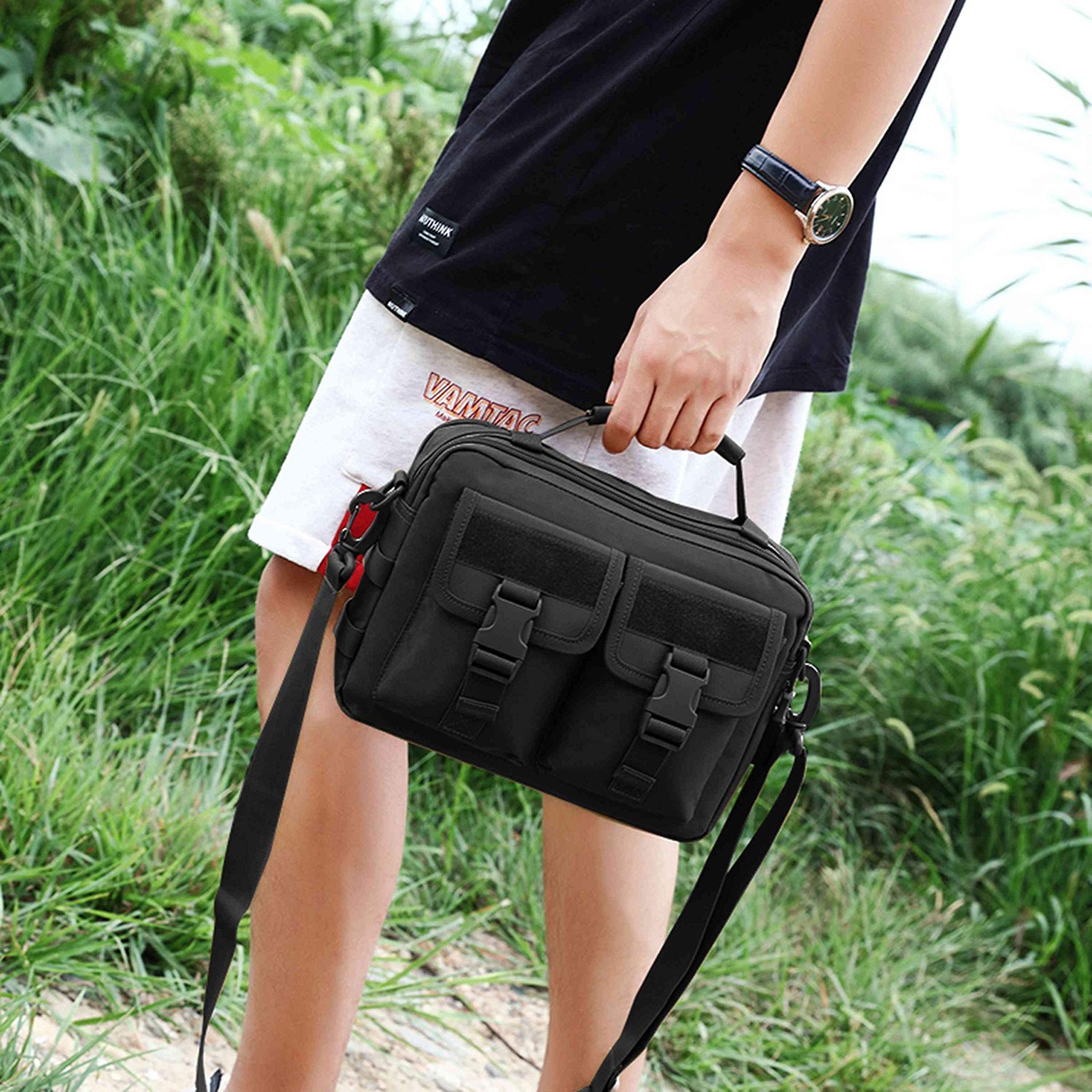 Multifunction Tactical Messenger Bag Nylon Shoulder Briefcase Handbags with U…