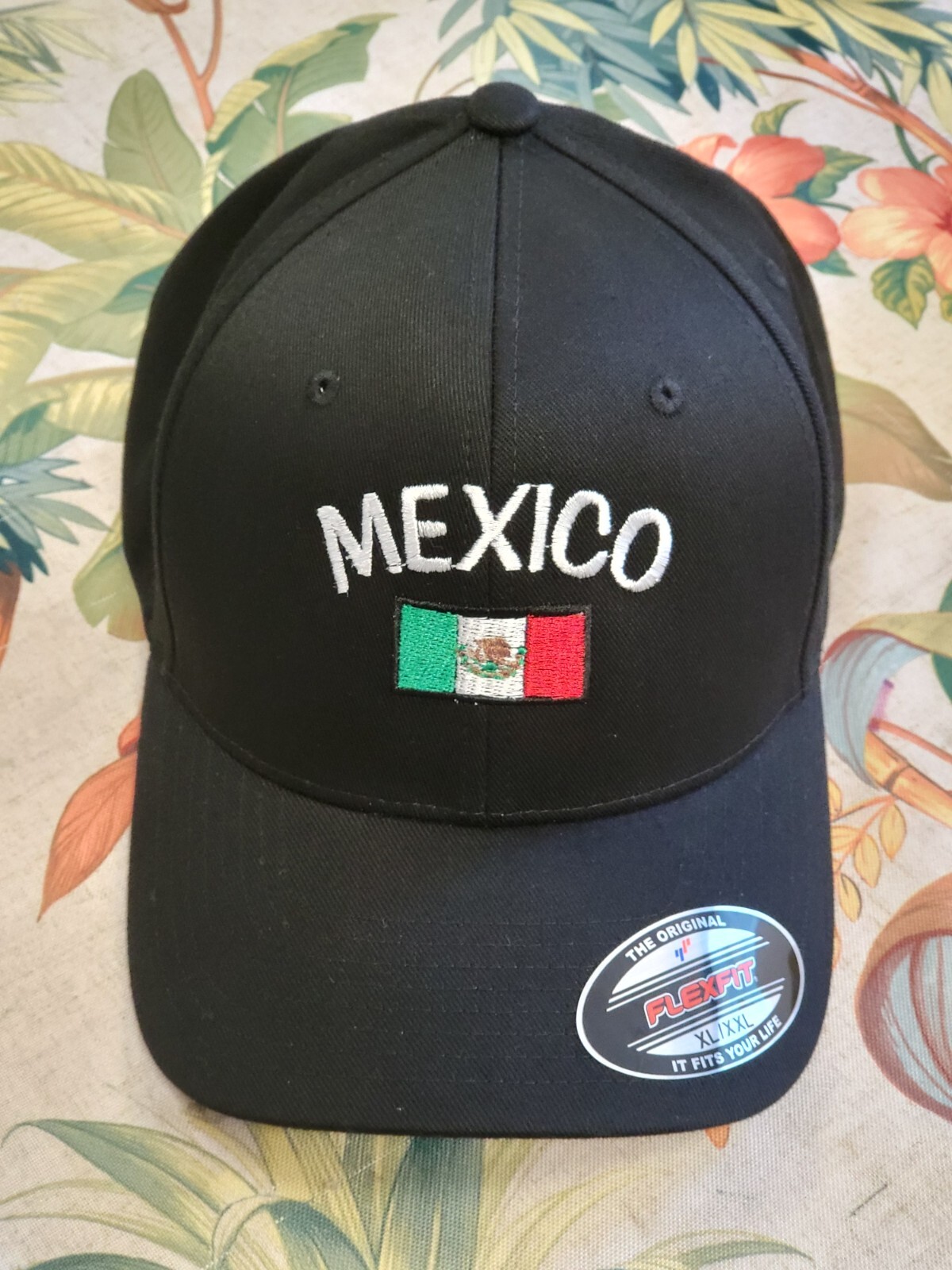 Mexico flag embroidered flexfit flex fit baseball cap, National flag cap