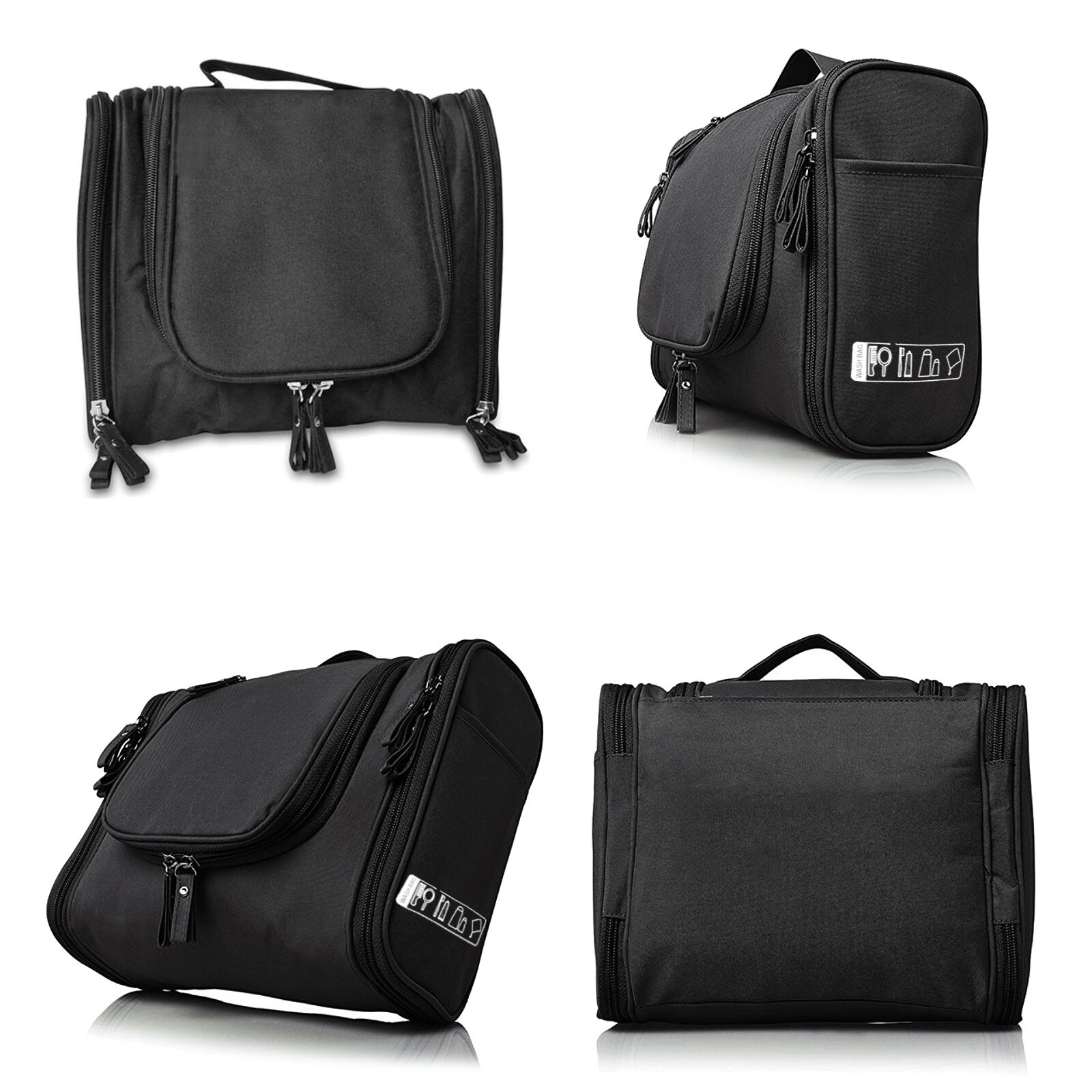 Men Women Lightweight Durable Large Travel Toiletry Holder Hand-Up Zip Wash Bag