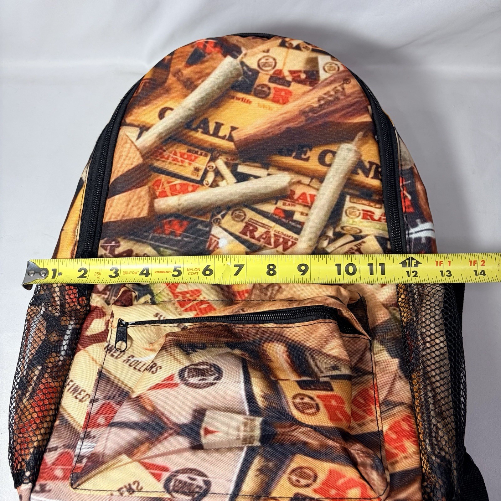 RAW Smoking Paper/Cones Branded Collage Logo Image Zipper Backpack New
