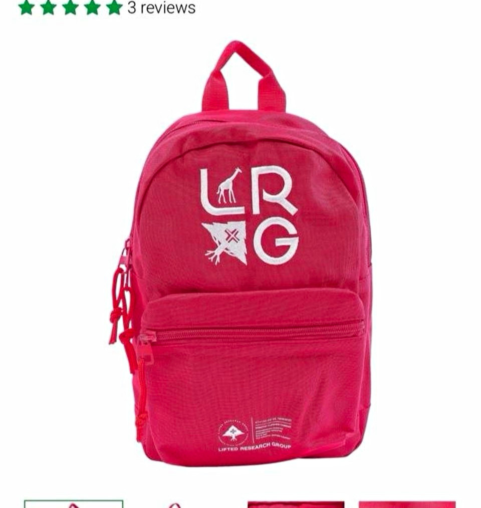 LRG Red Sling Bag Crossbody Strap Zip Closure Adjustable Strap Solid