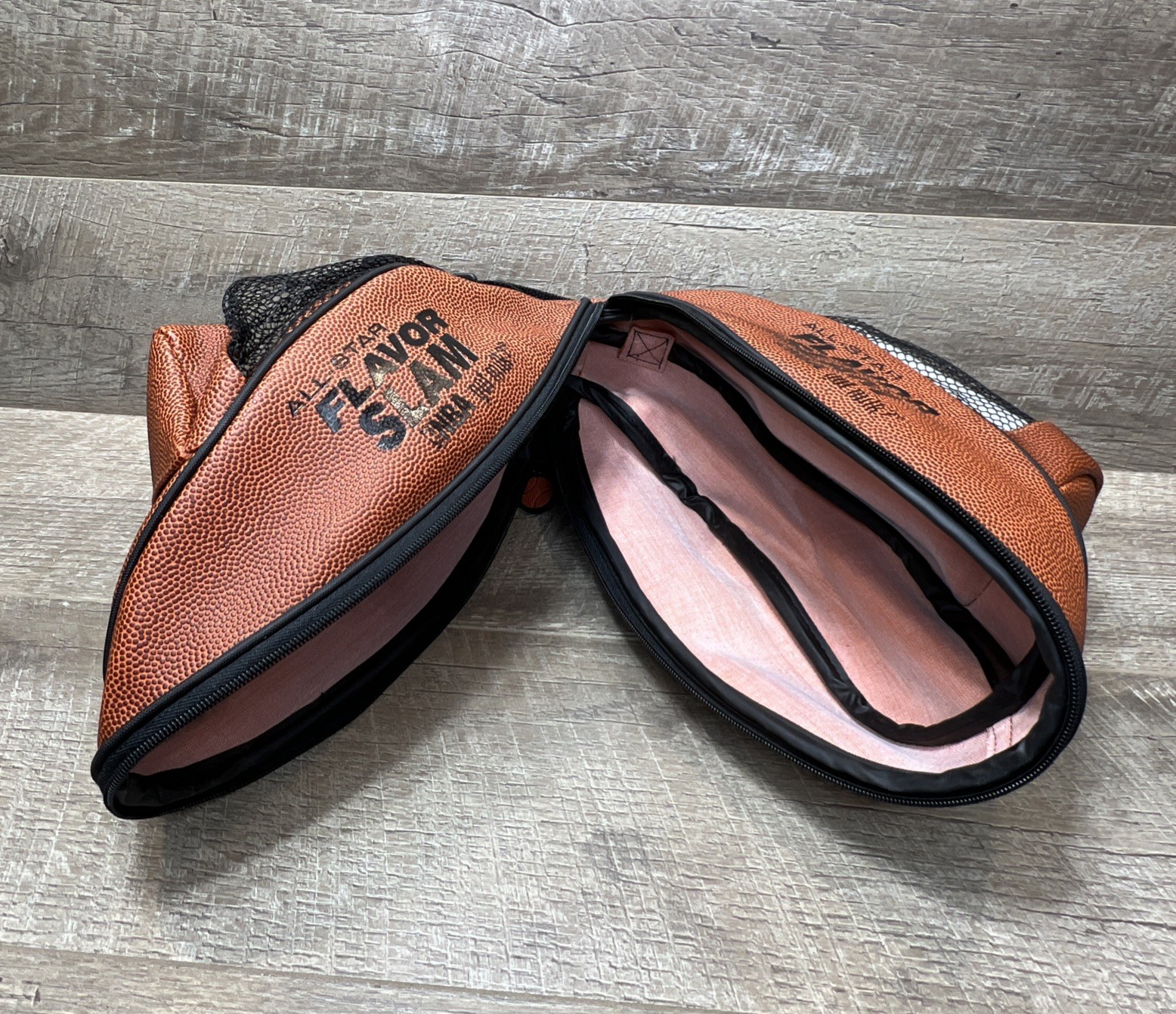 Vintage 90s NBA Leather Basketball Ball Bag All -Star Flavor Slam with Bottle