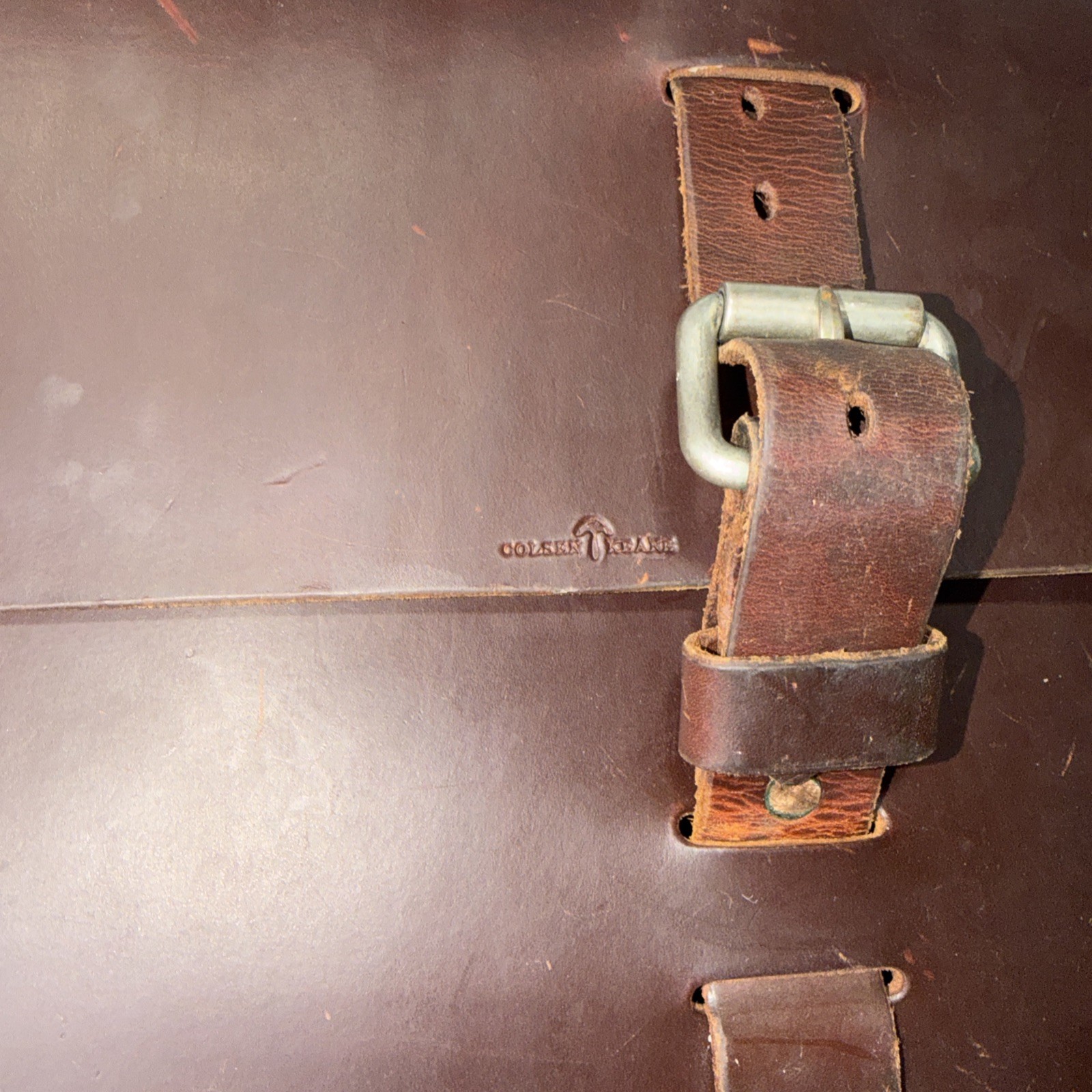 ColsenKeane Leather Satchel Bag In Crazy Horse