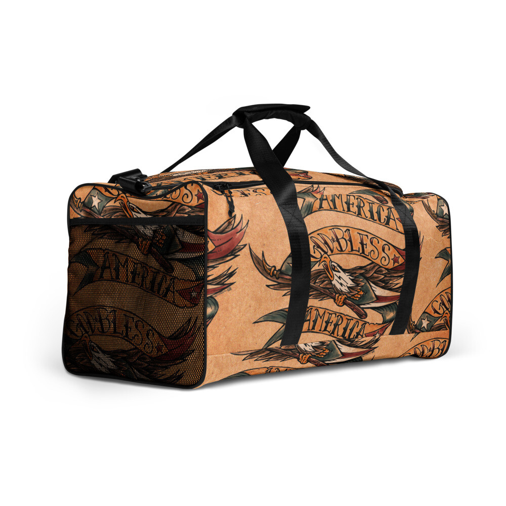 God Bless America Eagle Tattoo Traditional Flash Duffle bag Agorables Backpack