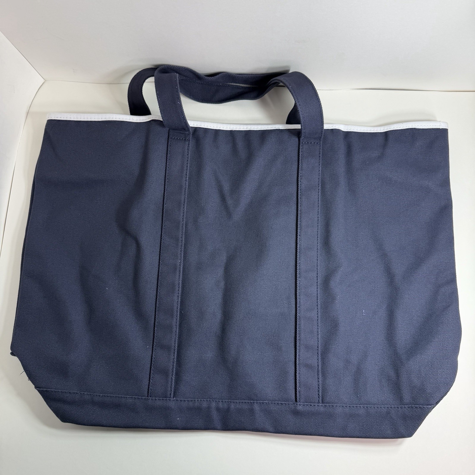 Johnnie-O Signature Logo Navy Blue Zip Tote Bag Large New
