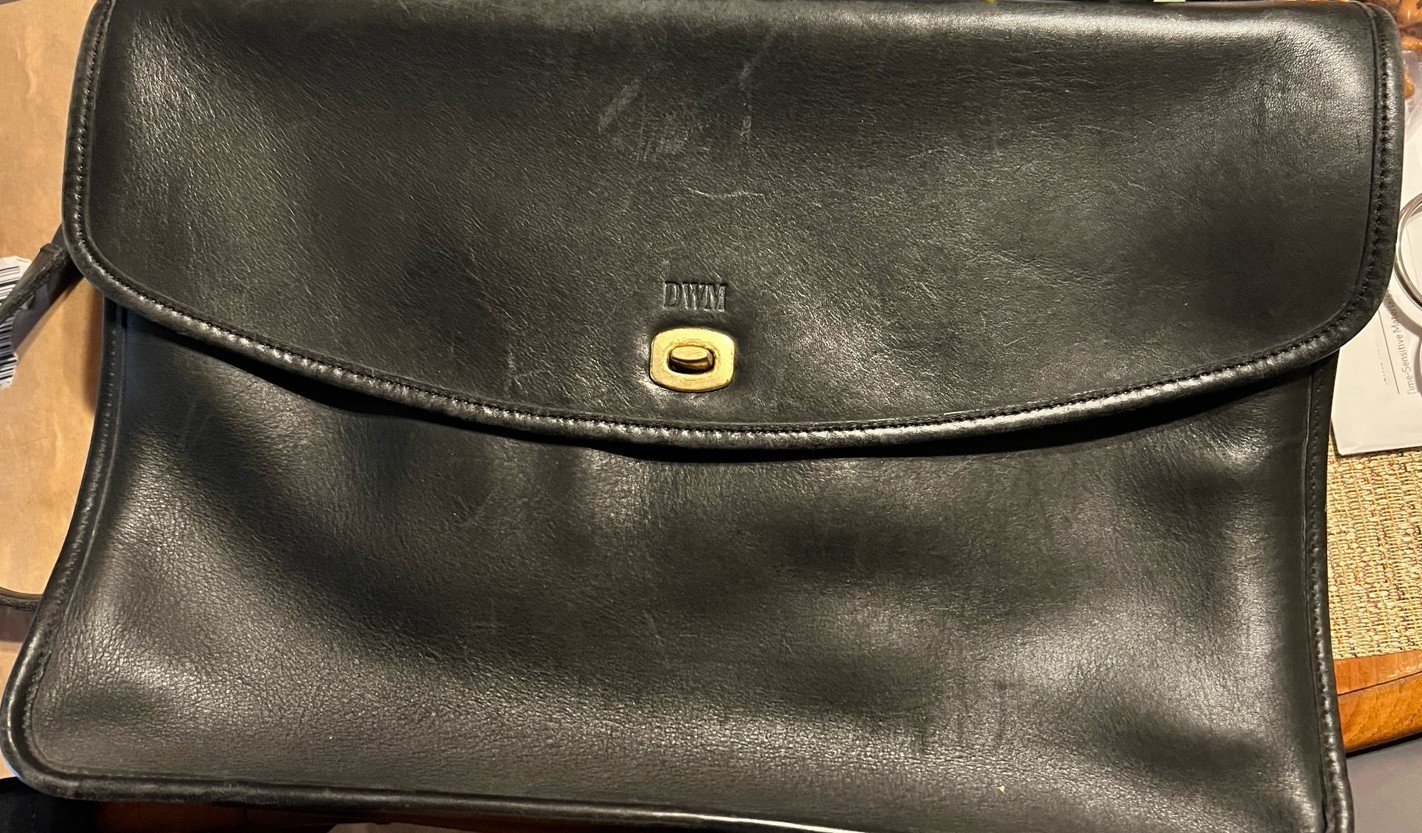 Vintage Coach Lexington Black Leather 5265 Briefcase Shoulder Bag