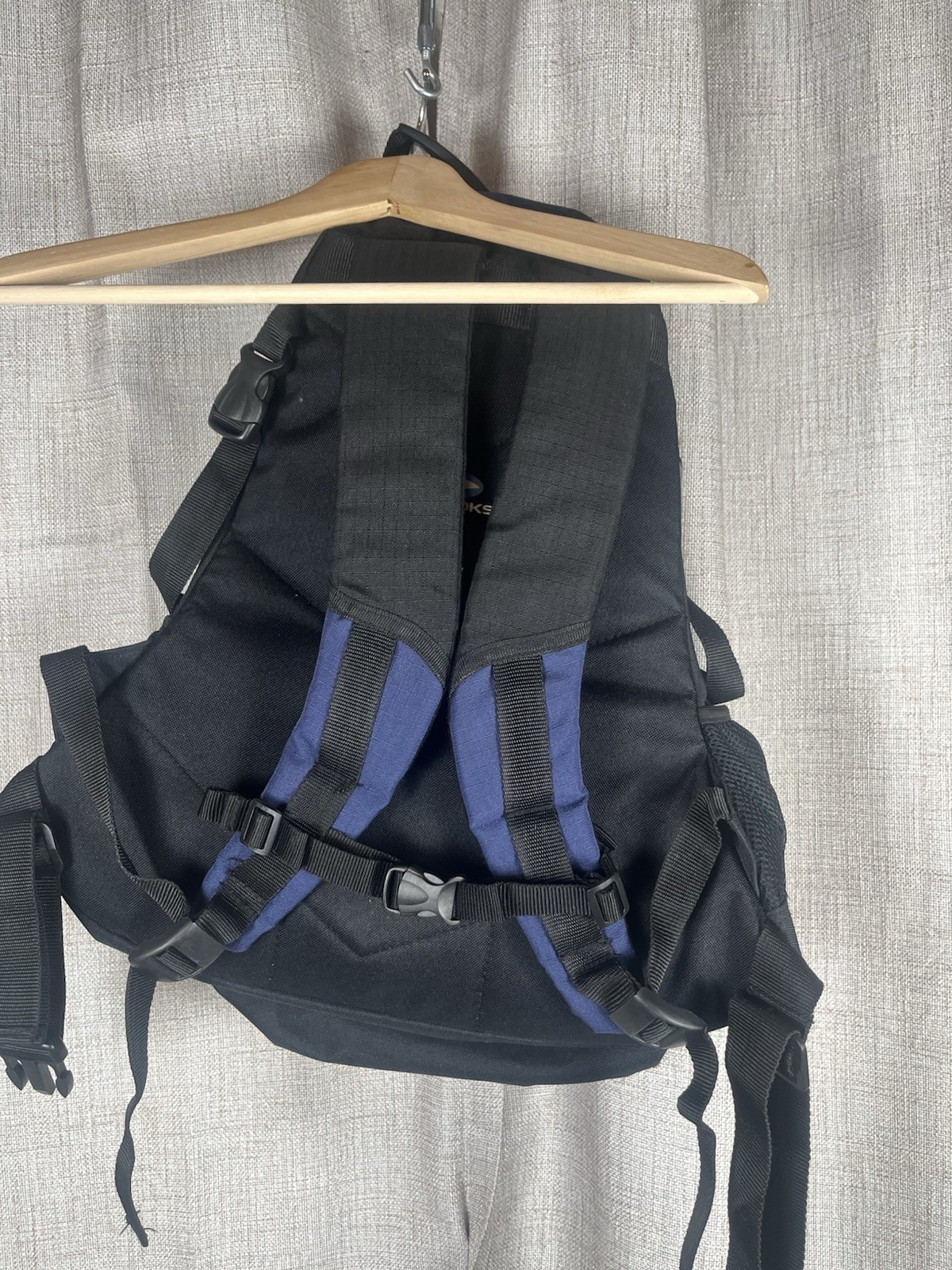 BROOKS Canvas Backpack Blue Black Bag Cycle Commute School Travel Run Hiking