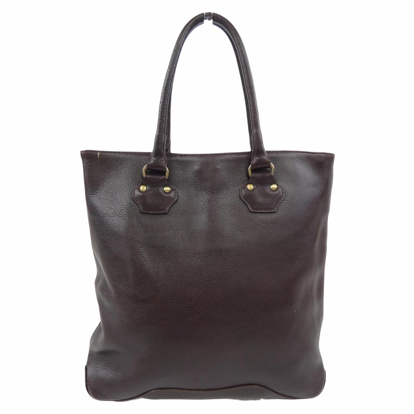 Tsuchiya Bag Men Brown Leather 35cm x 32cm x 10cm Used Japan
