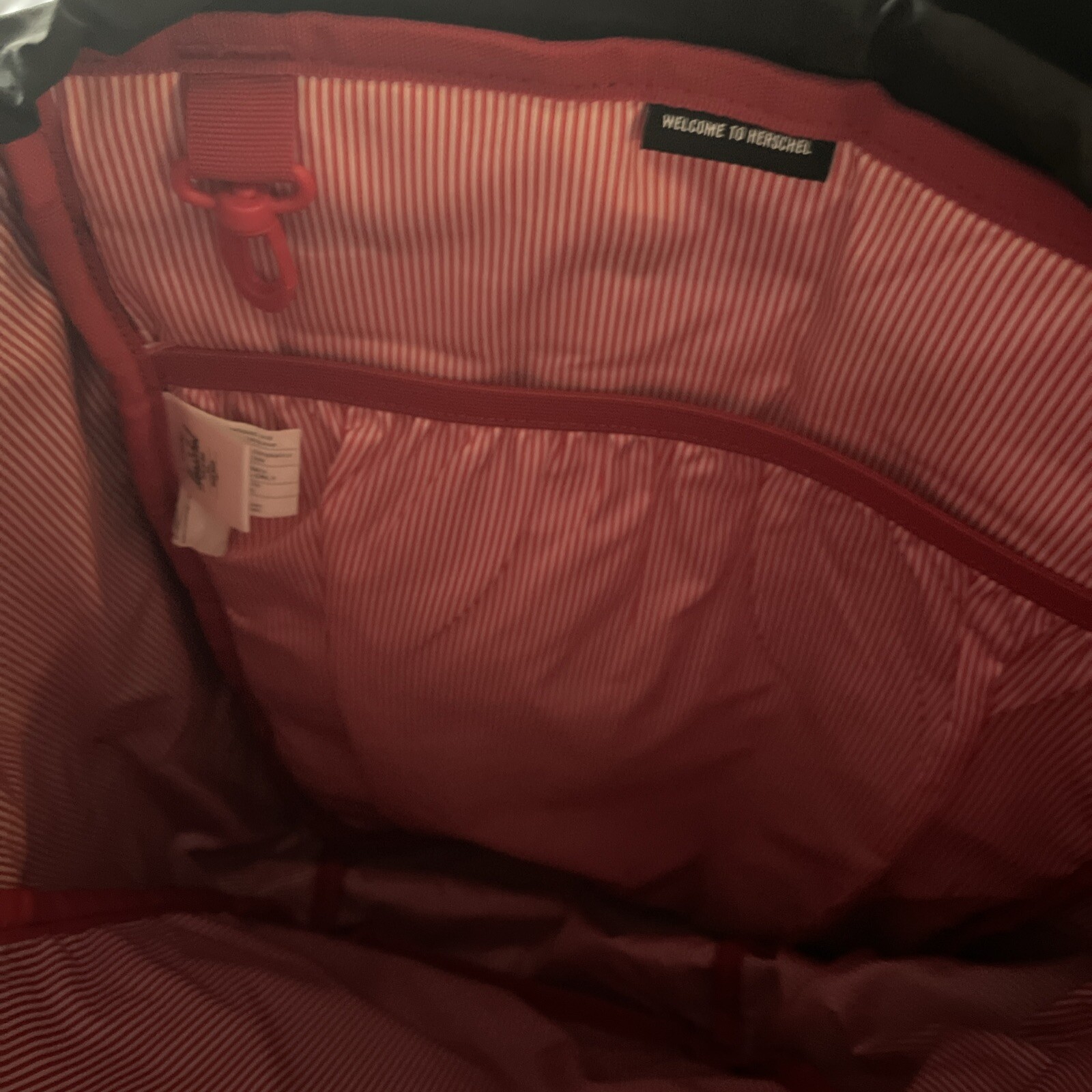 HERSCHEL SUPPLY COMPANY Black Backpack 15 x 17 in Red Stripe Interior Spacious