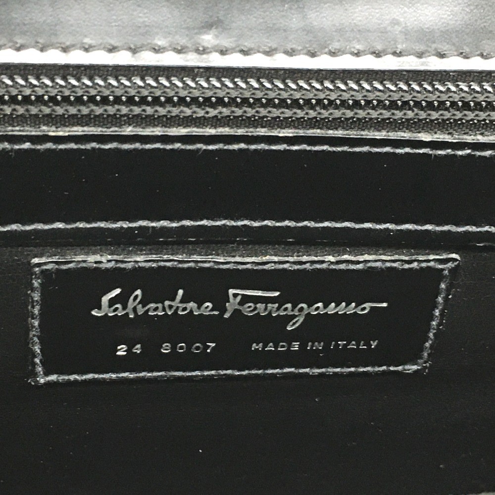 Salvatore Ferragamo Briefcase Business Case Leather Black 40.5x29x4cm pre-owned