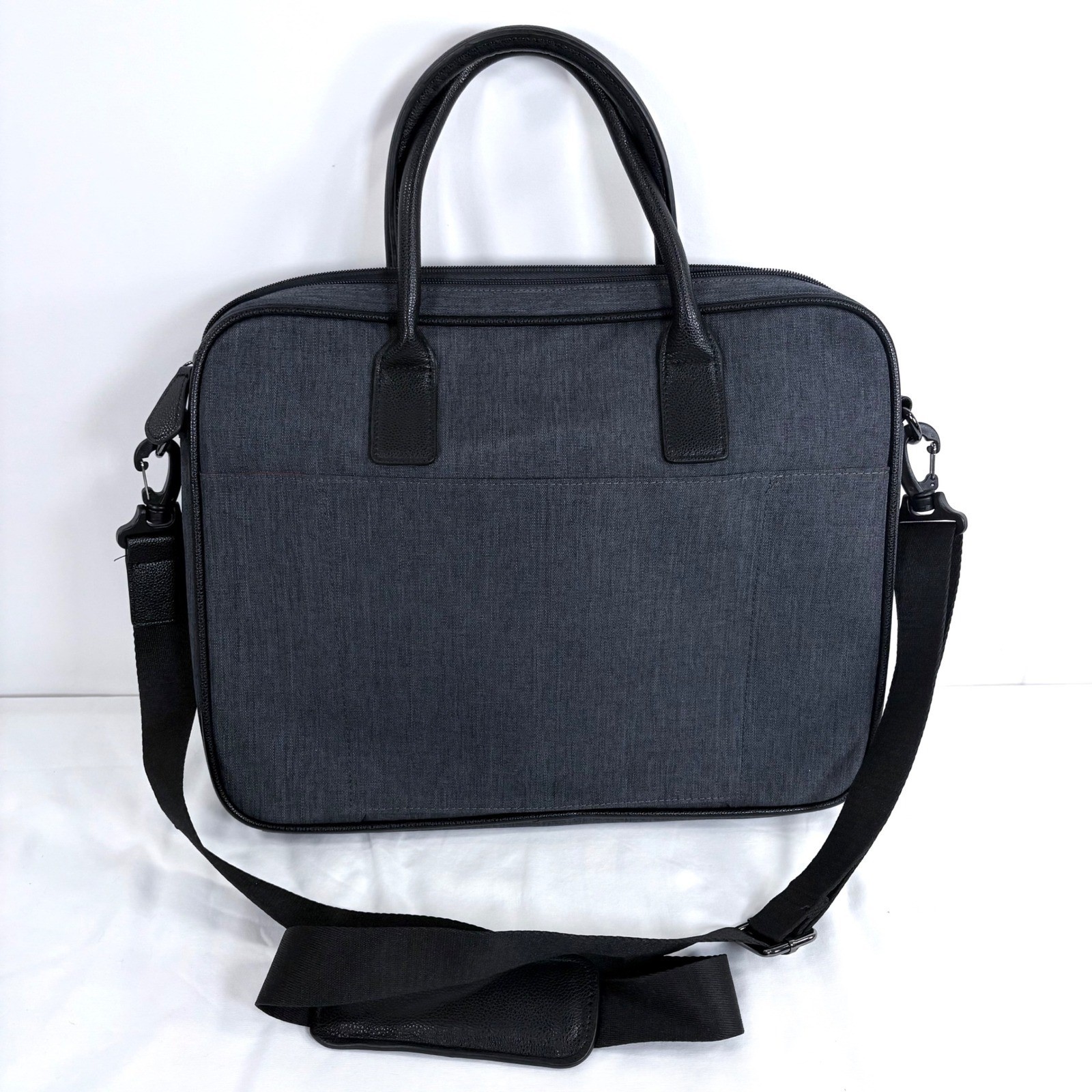 Ted Baker Document Bag Charcoal Grey Black Trim Laptop Briefcase XC8M MXB AIREES