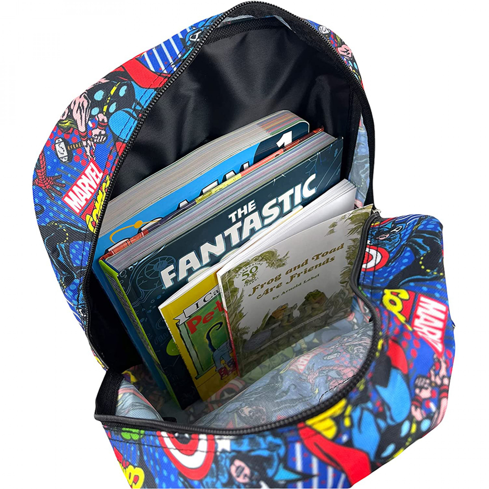 Avengers Classic Heroes Action Collage All Over Print 16″ Backpack Multi-Color