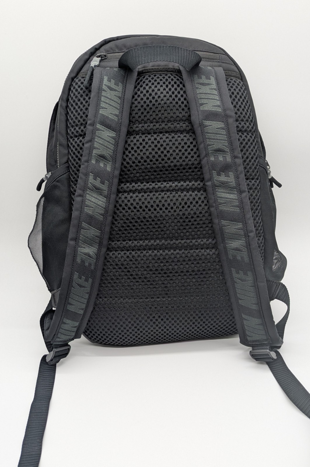 Nike Essential Air Logo Backpack CW9269-010 Metallic Gold Black School Athletic