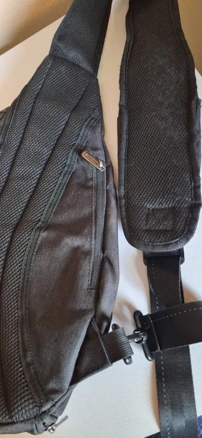 Crossbody Sling Backpack-Single Strap Shoulder Bag with USB Charging Port – Gray