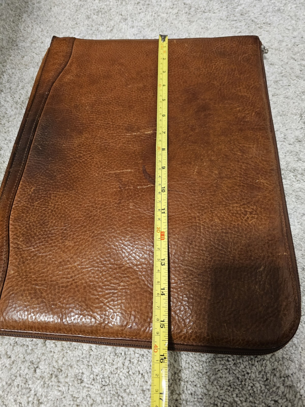 Bosca Leather Briefcase Reddish Brown Leather No Strap