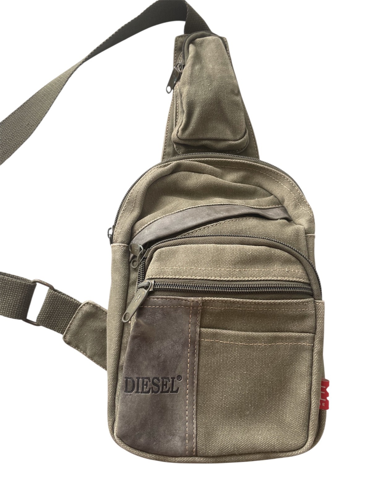 DIESEL Vintage Crossbody Sling Bag Multipocket Utility Cargo Y2K Rare Archive