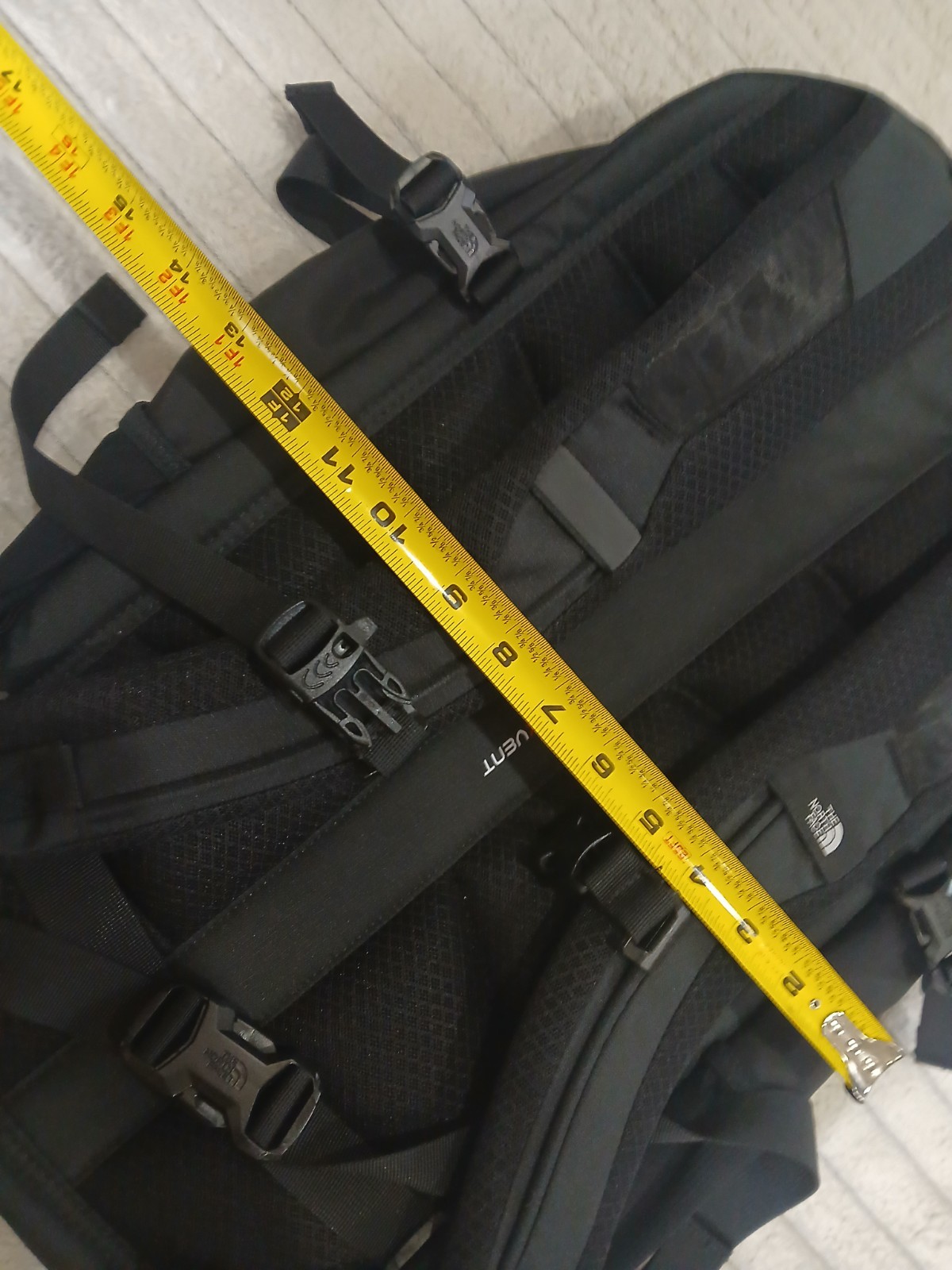 The North Face Fall Line Backpack TNF Black w/Logo NWOT Monogrammed Flexvent 28L