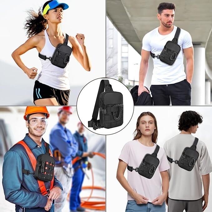 Small Sling Bag for Men, Tactical Inspired Waterproof Utility Mini Crossbody ..