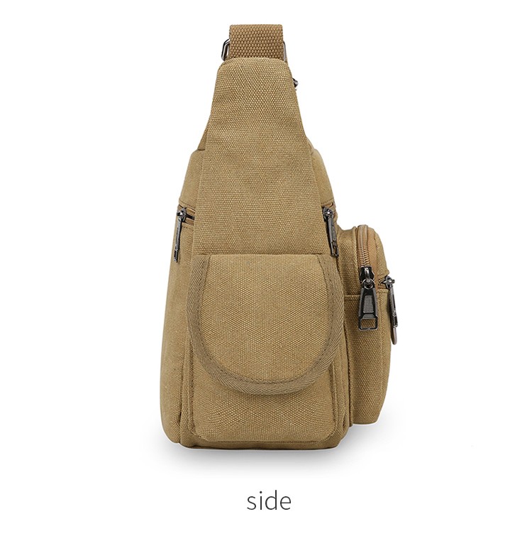 LEBULLBRO Canvas Crossbody Shoulder Messenger Bags Military Outdoor Satchel Bag