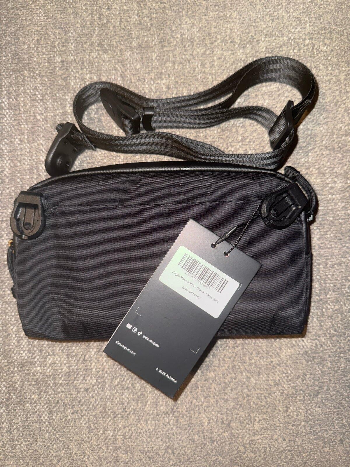 ALPAKA Flight Pouch Pro Black X-Pac X42 Crossbody Sling EDC Tech Organizer NWT