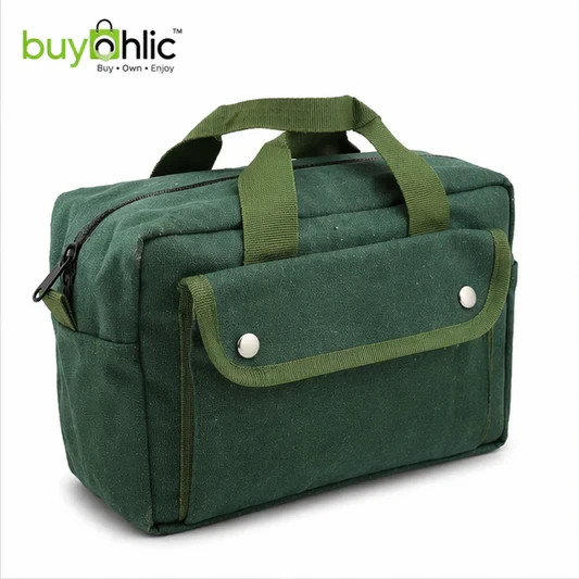 Canvas All Purpose Military Style Duffle Bag, Water-Resistant, Double Zipper