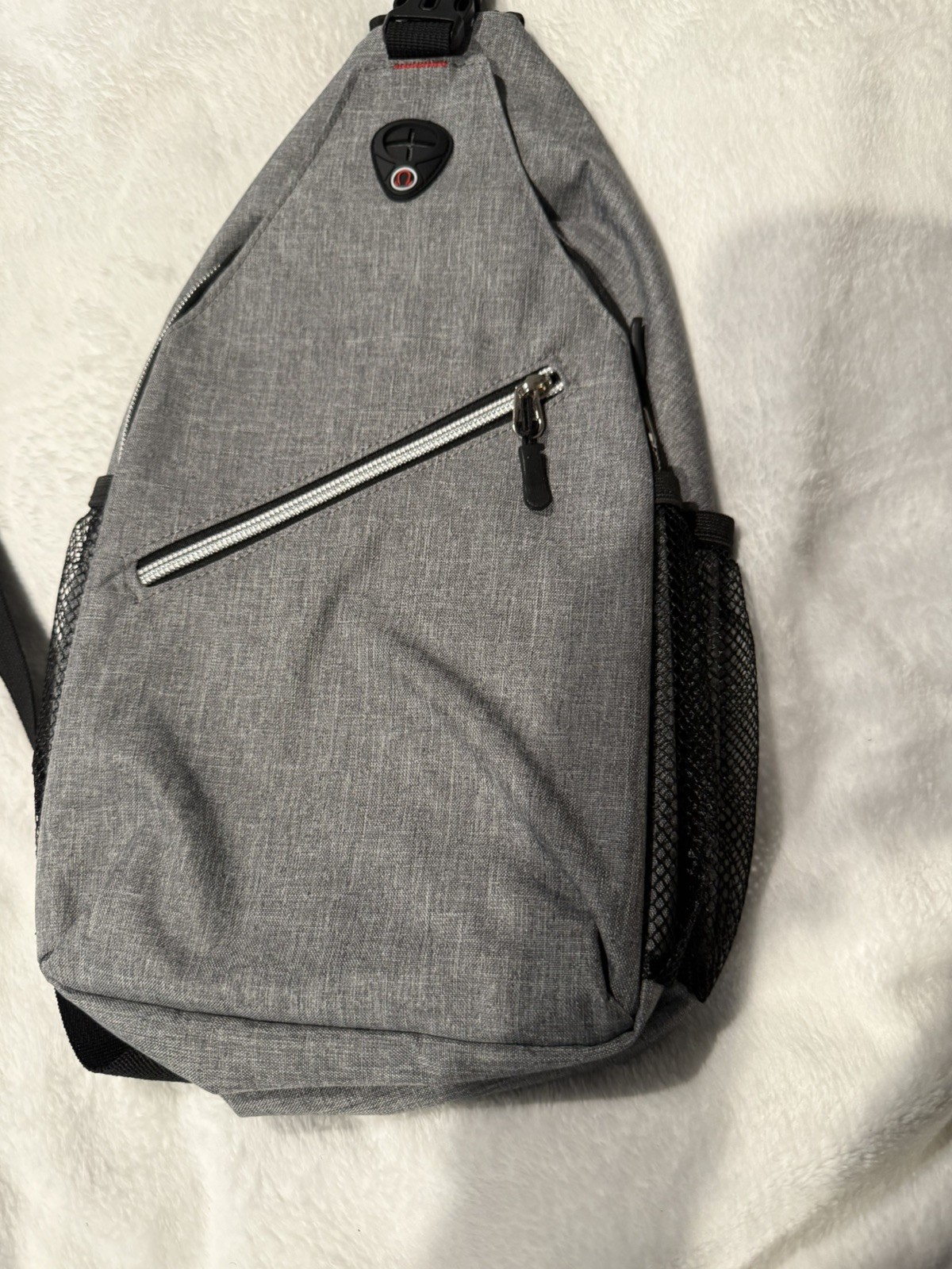 Crossbody Multipurpose Sling Shoulder Bag Travel Hiking Daypack Gray Outdoor