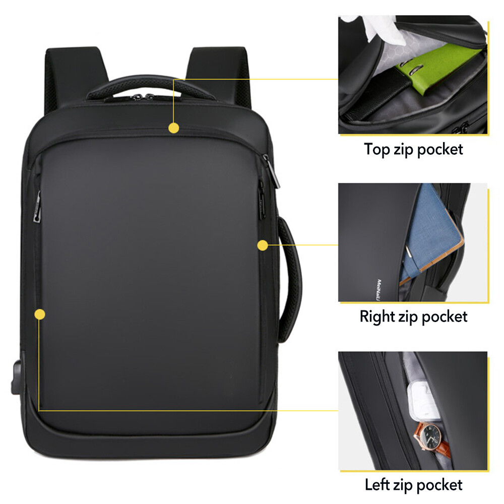 Travel Backpack Men Business School USB Bag 15.6 Inch Laptop Backpack Anti Theft