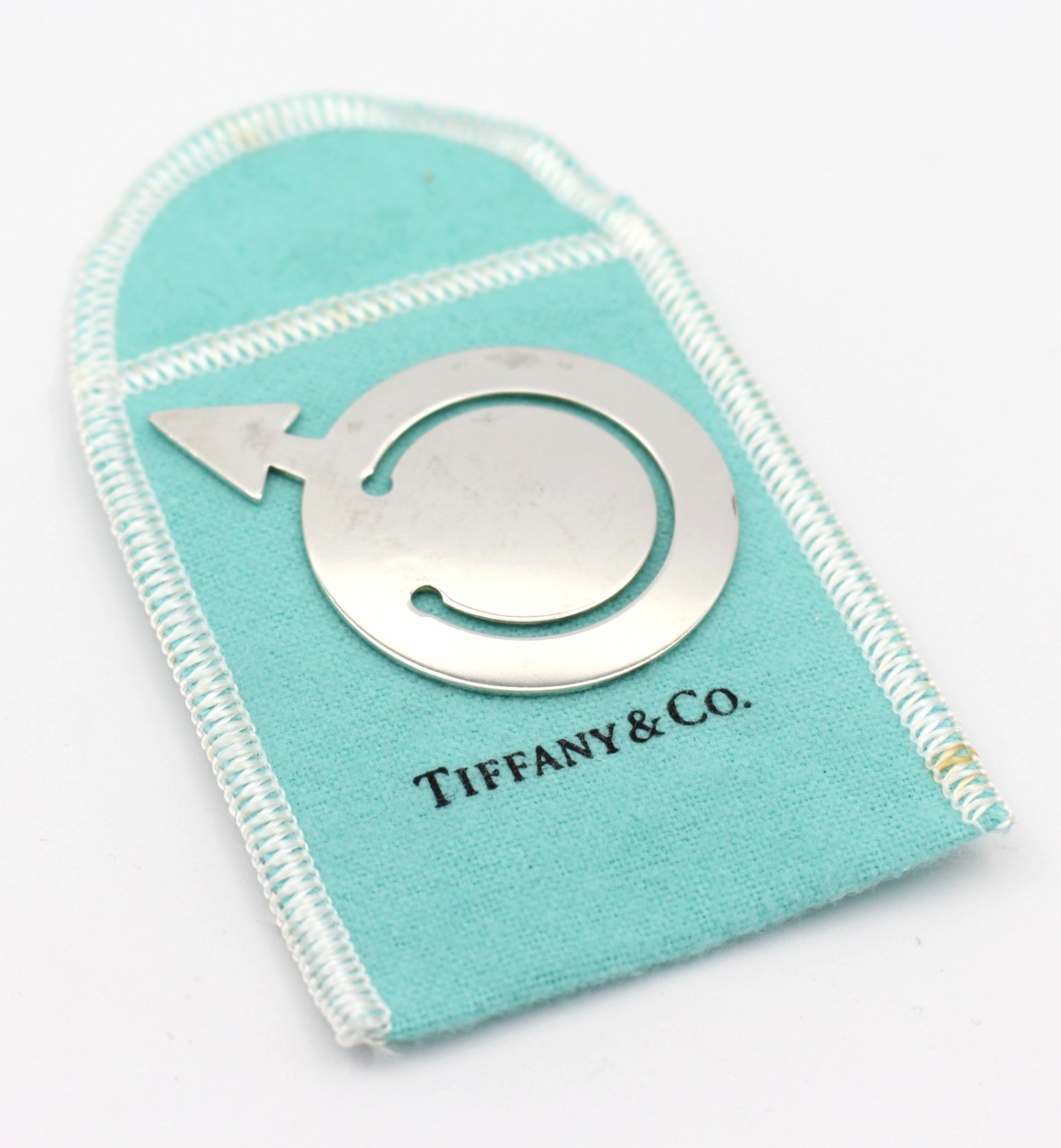 RETIRED TIFFANY & CO MALE GENDER SYMBOL BOOKMARK STERLING SILVER 925 2.25″x1.5″