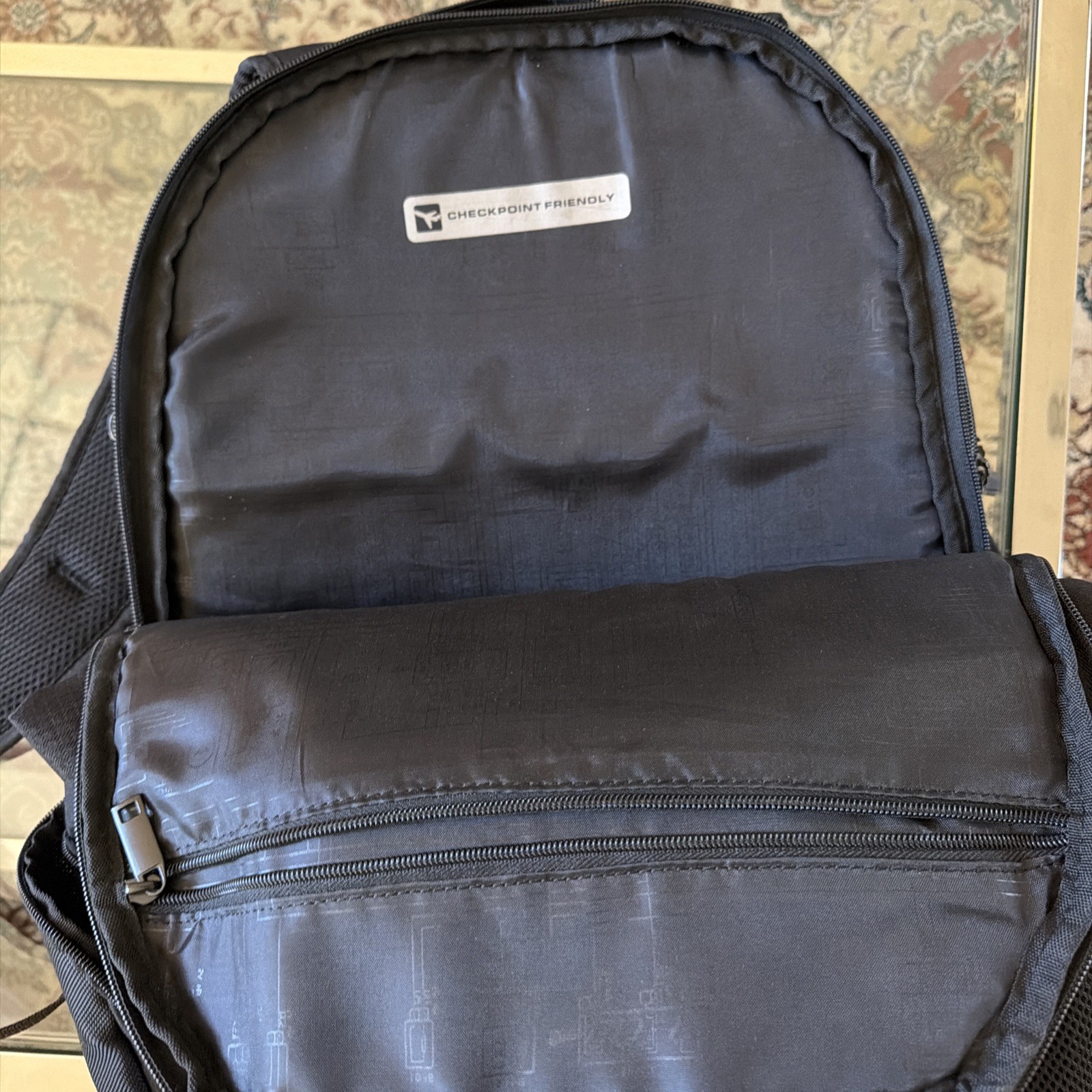 OGIO AIRFLOW Black w/Red Stitching Tech Vault Armored Pocket Backpack