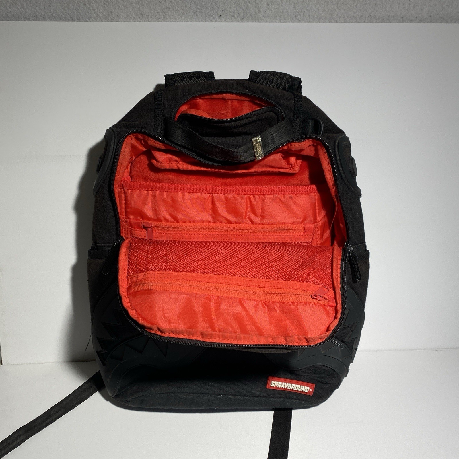 Sprayground Rubber Ghost Shark Black Backpack Limited Edition Book Bag