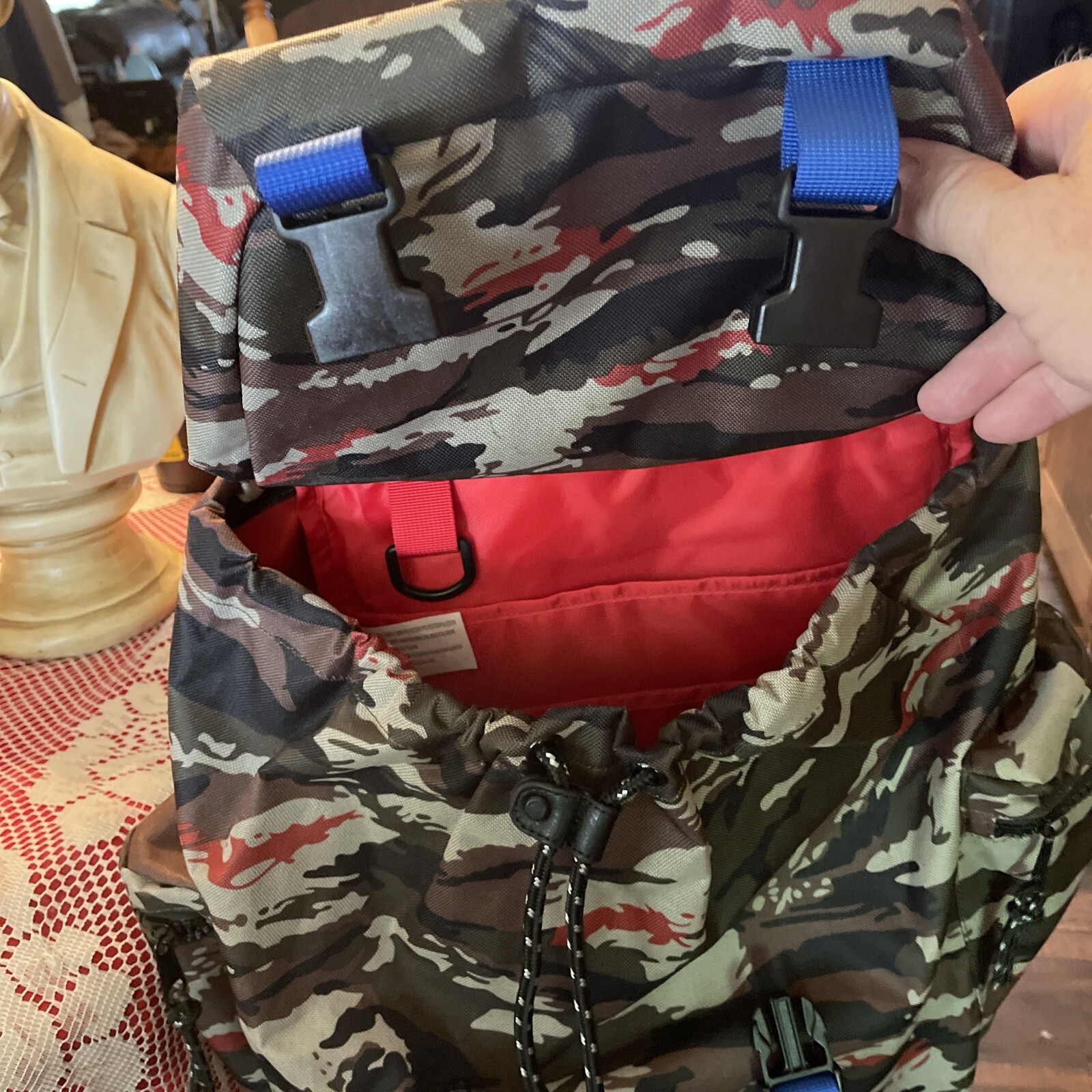 Steve Madden Camo Backpack Black Brown &orange See Description!