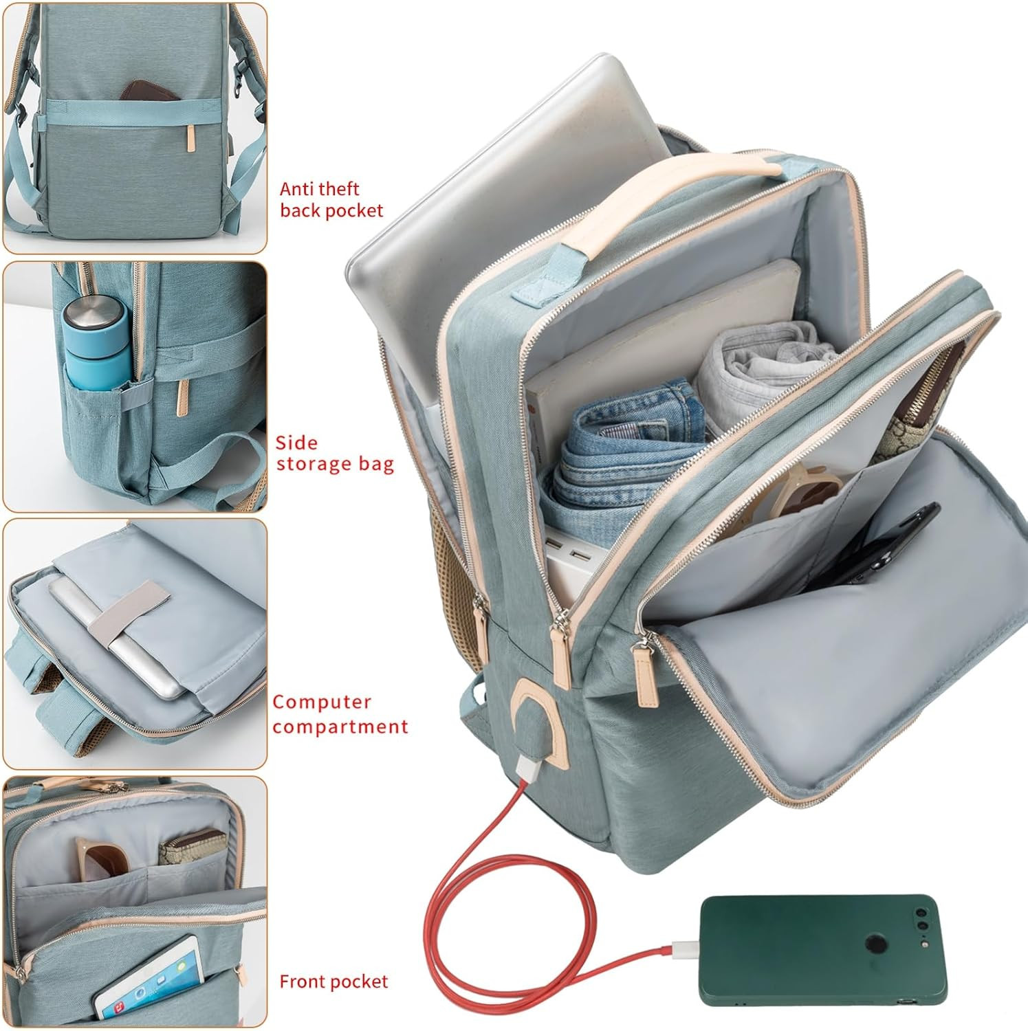 25L Large Travel Laptop Backpack for Women – Lightweight & Stylish