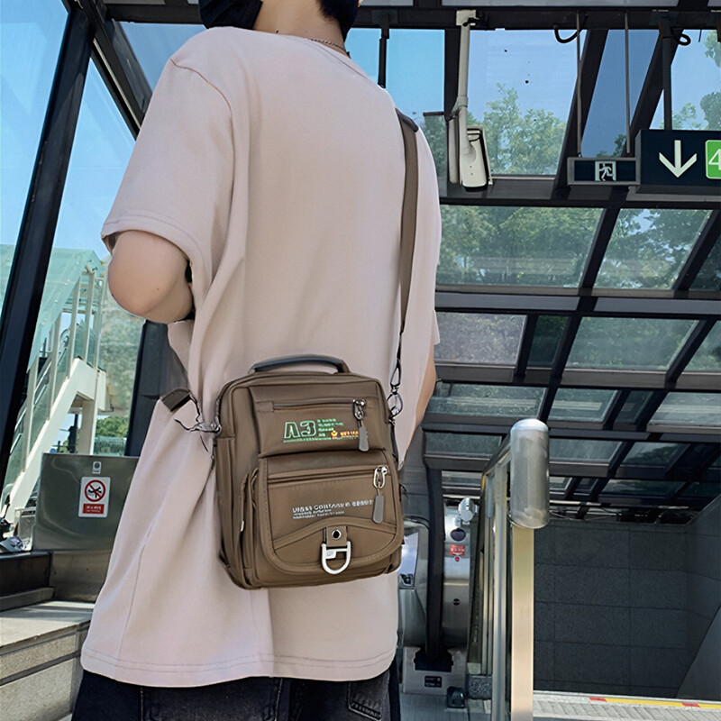 Men’s Multifunction Shoulder Bag Leisure Travel Crossbody Bag Handbag Waterproof