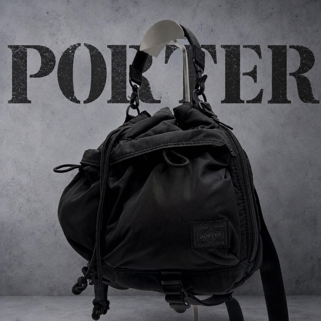 PORTER Shoulder bag SENSES High density nylon Black Authentic From Japan