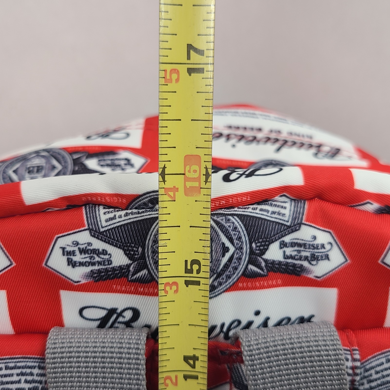 Hype X Budweiser Beer Collaboration Backpack w/ Bottle Opener All Over Print Red