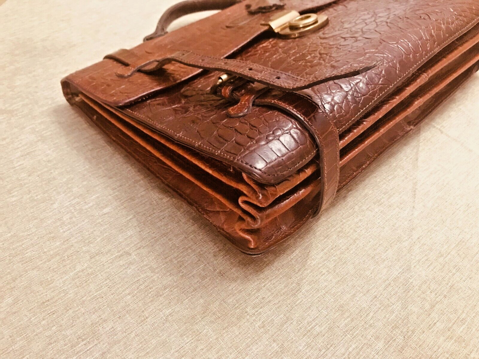 MULBERRY Vintage Brown Congo Leather Briefcase / Messenger Bag – ENGLAND