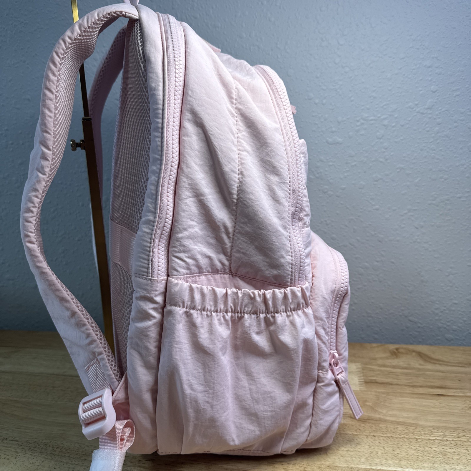 Uselike Quilted Puffer Backpack Pink Laptop Travel School Bookbag Bag