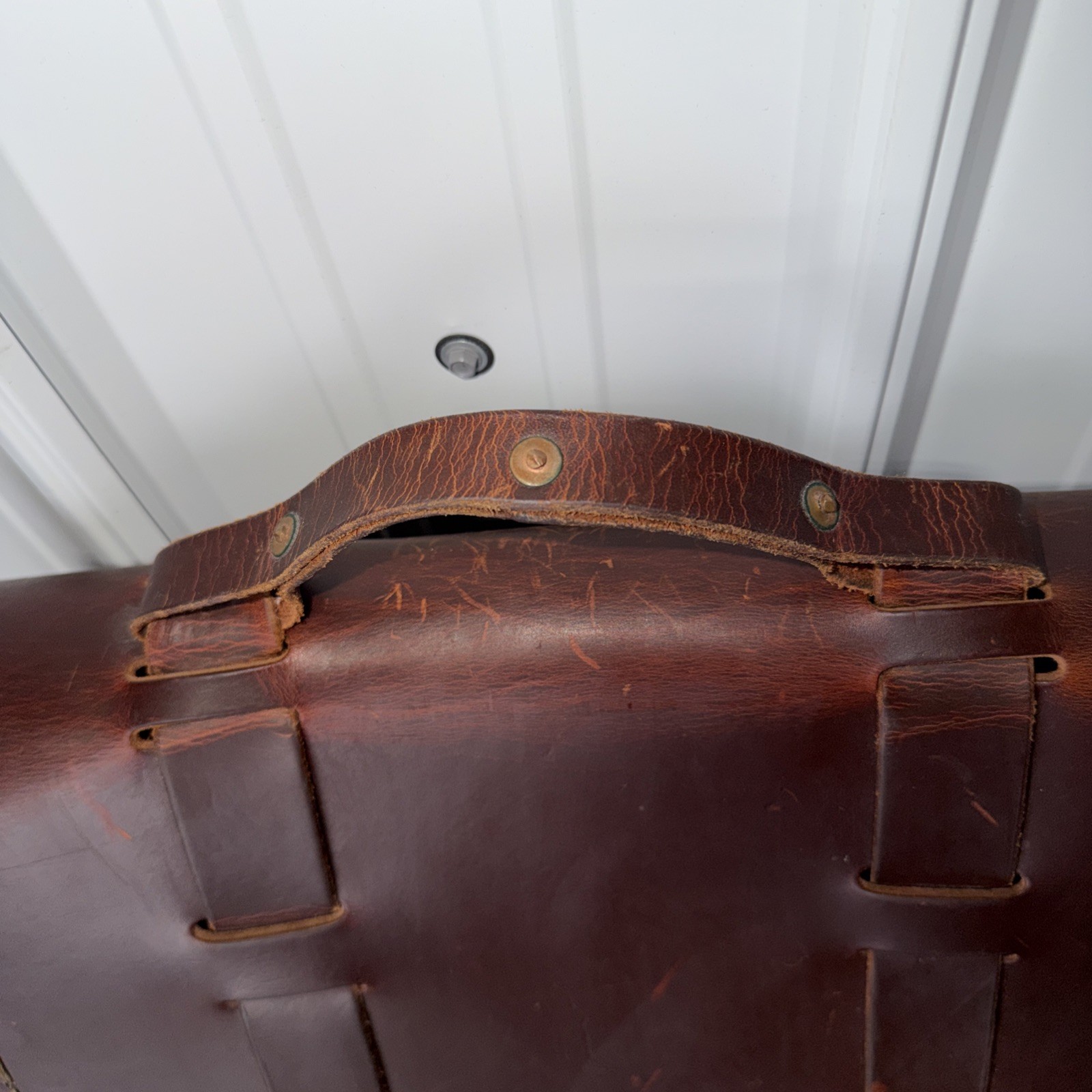 ColsenKeane Leather Satchel Bag In Crazy Horse