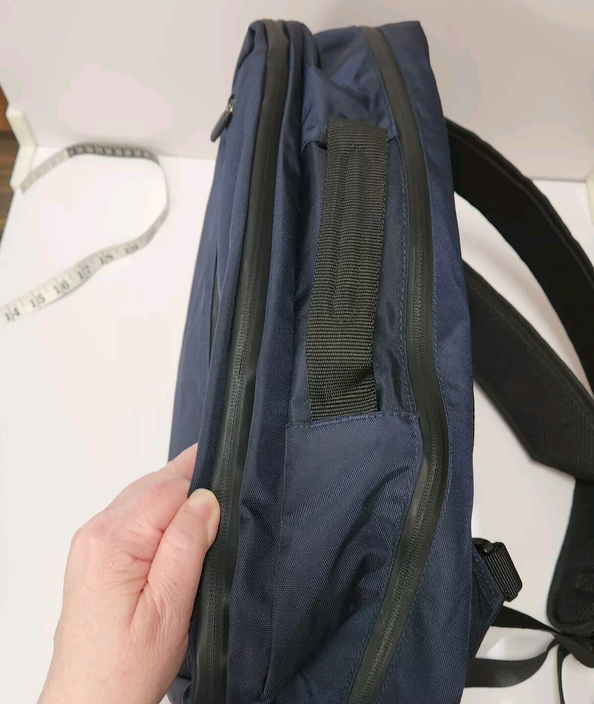 Kenneth Cole Reaction Laptop Backpack Messenger Curtain Call Bag Navy Blue