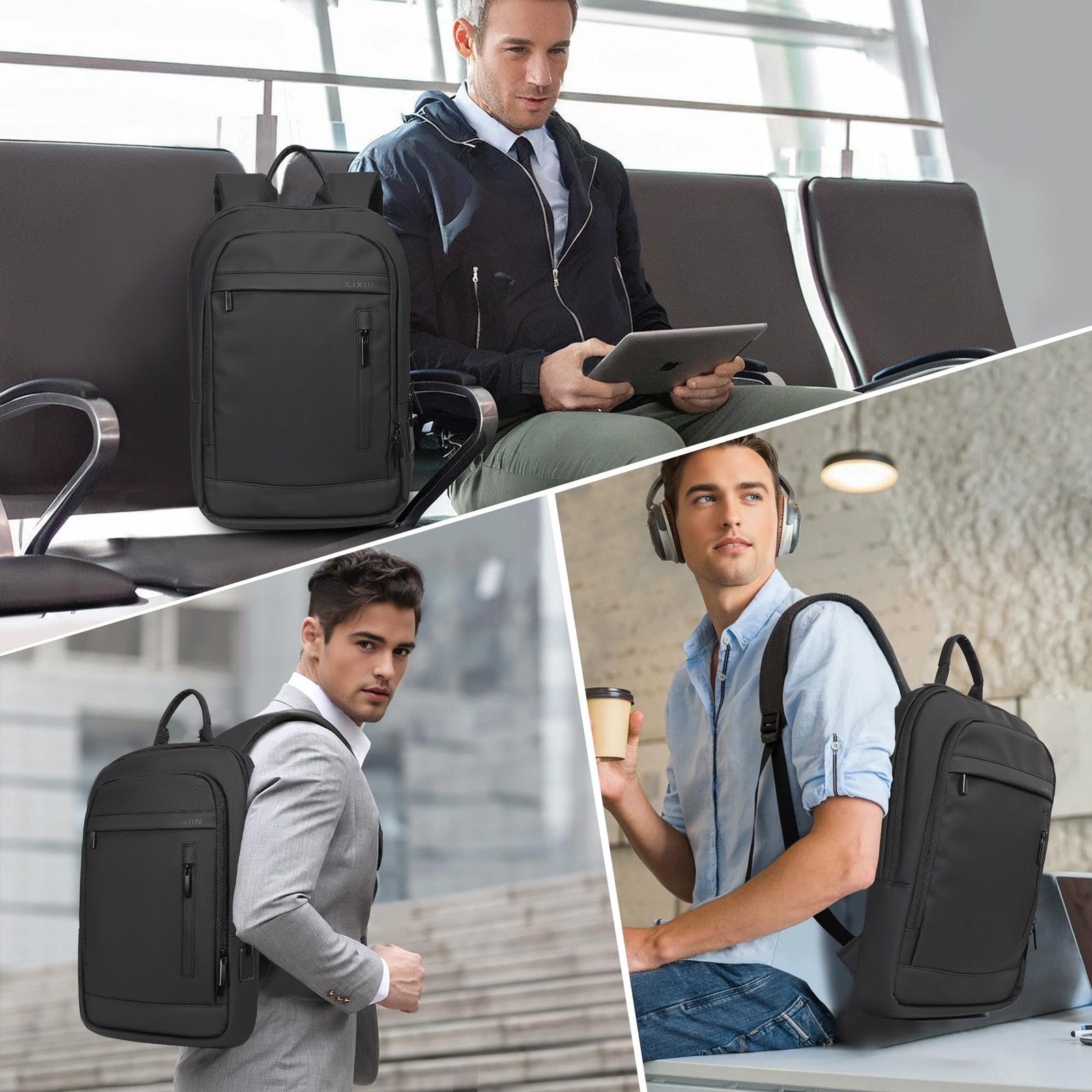 Business Backpack for Men Lightweight Commute Laptop Backpack Anti-Theft Wate…