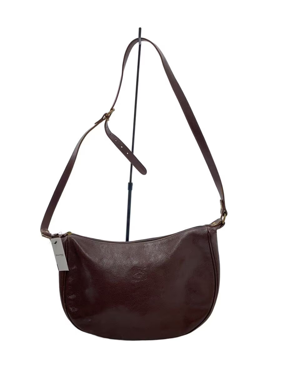 IL BISONTE Shoulder Bag Leather BRW Plain